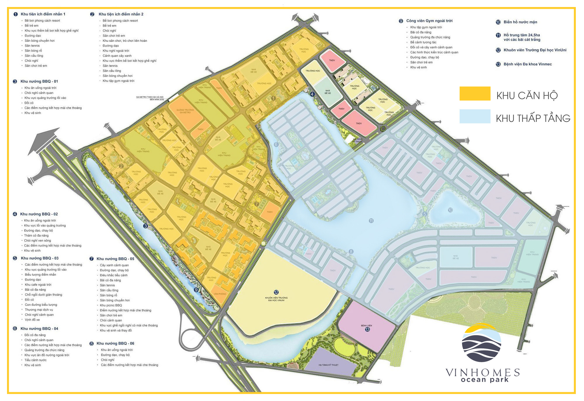 Tổng mặt bằng Vinhomes Ocean Park